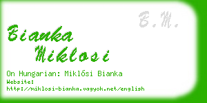bianka miklosi business card