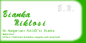 bianka miklosi business card